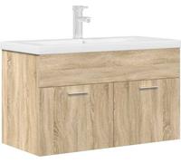 Armoire lavabo de salle de bain et vasque et robinet intégrés