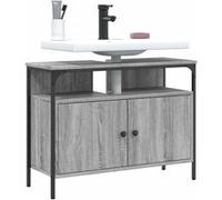 vidaXL Armoire lavabo sous vasque 80x30x60 cm Sonoma gris