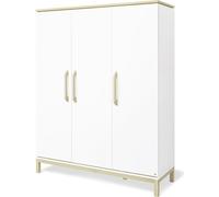 Pinolino Armoire Light 3 portes grande 6 étagères Blanc