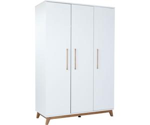 Armoire Lina 3 portes Soft-Close bois massif poignées/pieds
