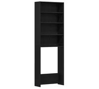 vidaXL Armoire pour machine à laver noir aspect chêne 64 x 24 x 190 cm