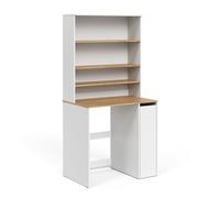 Armoire machine à laver Viktor, 93.6x88.2cm 2 parties avec armoire et étagère, Blanc/Chêne Artisan, Vicco 58028