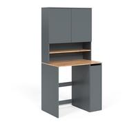 Armoire machine à laver Viktor, 93.6x88.2cm 2 pièces avec étagère, Anthracite/Chêne de force doré, Vicco 56188