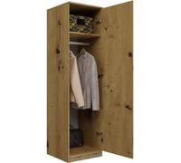 Armoire Malwa SD-50 avec portes TIP-ON – 4 étagères ou tringle à vêtements | Couleur : chêne artisanal