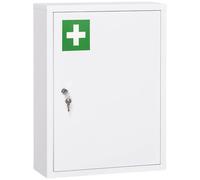 Armoire médicale, structure en acier, système de verrouillage sécurisé, BLANC