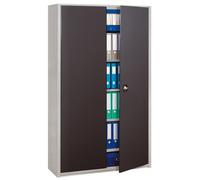 Armoire métal Classtout - A portes battantes - H. 198 x L. 90 cm - Corps Gris - Portes Anthracite