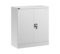 Fromm & Starck Armoire Métallique Bureau Multifonction Meuble De rangement Vestiaire Métal STAR_MCAB_02 (Acier Revêtu, Serrure 3 Points, Épaisseur Étagères 0,6 mm, 2 Clés Alliage Zinc, Hauteur 102 cm)