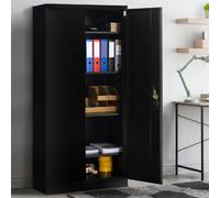 IDMarket - Armoire métallique 80 cm 5 Niveaux Noire