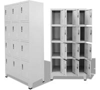 Armoire métallique à 12 compartiments, armoire métallique, casier, vestiaire, placard, armoire de rangement, armoire métallique, dimensions : 90 x 45 x 180 cm
