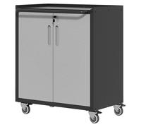 Armoire métallique - Armoire d'atelier robuste à roulettes - Rangement d'outils solide - 75 × 42 × 88 cm - Pour le garage, le bureau, la maison