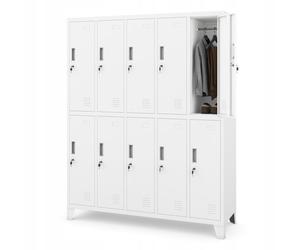 Armoire Métallique BARTEK 10 Portes Blanche, Robustesse & Sécurité