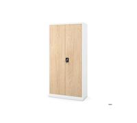 Jan Nowak Armoire métallique Bureau vestiaire verrouillable, Armoire penderie Documents classeurs, Rangement Professionnel avec étagères réglables et Tringle 185 x 90 x 45 cm