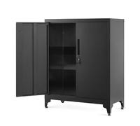 Armoire métallique polyvalente RAVEN, 40x80x90cm, noir