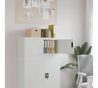 Armoire métallique verrouillable, armoire de classement, armoire à outils, casier métallique, armoire de bureau, verrouillable, armoire en acier, gris clair, 90 x 40 x 40 cm