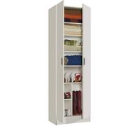 Armoire meuble à chaussures coloris blanche - 59 cm (longueur) x 180 cm (hauteur) x 37 cm (profondeur)