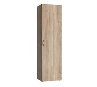 Armoire, meuble de rangement avec 1 porte coloris Imitation chêne - longueur 30 x hauteur 185 x profondeur 40 cm --