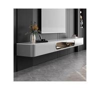 Armoire Meuble TV Flottant avec Armoire de Rangement for Console multimédia Bureau Rock Slab Moderne(200x30x25cm)