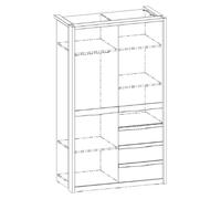 Armoire Meubles de chambre à coucher massifs Armoire en bois blanc armoire