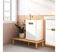 Armoire mi-haute VitrA Sento 60882 40 x 29,5 x 56 cm, blanc mat, décor, 1 porte, charnière à gauche