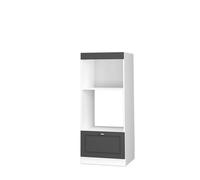 Armoire micro-ondes Fame-Line, 60cm ouvert, Anthrazit-Gold Landhaus/Blanc, Vicco 38524