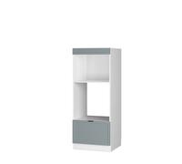 Armoire micro-ondes Fame-Line, 60cm ouvert, Bleu clair-gris/Blanc, Vicco 50856
