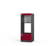 Armoire micro-ondes Fame-Line, 60cm ouvert, Rouge bordeaux Haute brillance/Anthracite, Vicco 38575
