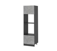 Armoire micro-ondes R-Line, 60cm, Béton/Anthracite, Vicco 53371