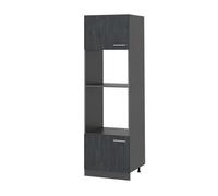 Armoire micro-ondes R-Line, 60cm, Béton noir/Anthracite, Vicco 47502