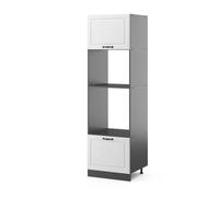 Armoire micro-ondes R-Line, 60cm, Blanc campagne/Anthracite, Vicco 36589