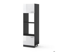 Armoire micro-ondes R-Line, 60cm, Blanc Haute brillance/Anthracite, Vicco 34917