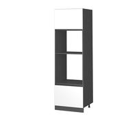 Vicco Armoire Micro-Ondes R-Line, Blanc, 60cm | 2 Portes · ✓ Niche pour four · ✓ Niche pour micro-ondes · Pieds réglables en hauteur · Librement combinable