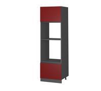 Armoire micro-ondes R-Line, 60cm J-Shape, Rouge/Anthracite, Vicco 39753