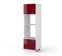 Armoire micro-ondes R-Line, 60cm, Rouge brillant/Blanc, Vicco 30492