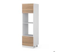 Armoire micro-ondes R-Line, 60cm, Sonoma/Blanc, Vicco 29764