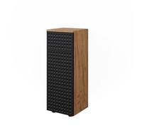 Armoire midisch Irma, 30x81cm avec 1 tiroir, 2 compartiments, salle de bain, Anthracite à pois, Vicco 42869