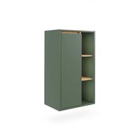 Armoire Midischrank Viola, 50x86cm avec des étagères ouvertes, Vert/Chêne Artisan, Vicco 54874