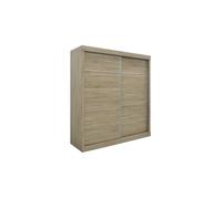 Armoire MILS - 2 portes coulissantes - Chêne Sonoma - Style scandinave