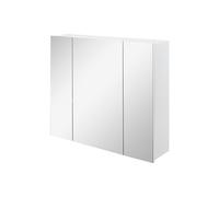 Armoire murale - kleankin - salle de bain 3 portes miroir étagères réglables rangement - MDF - 70x15x60cm - blanc