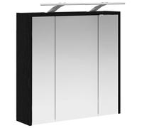 Armoire Miroir de Salle de Bain Chêne noir 63,5 x 16 x 62,5 cm