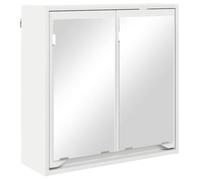 Armoire miroir de salle de bain - vidaXL - Blanc - 60x20x60 cm - Bois d'ingénierie - Grand espace de stockage