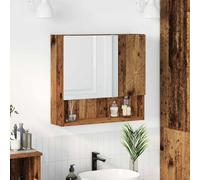 vidaXL Armoire Miroir Blanc brillant 59 x 17 x 55 cm Bois d'ingénierie