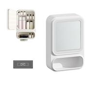 Armoire miroir murale de salle de bain en plastique avec porte magnétique