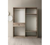 Armoire Miroir Rangement Noir Vêtements Rangement pratique Meubles