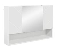 vidaXL Armoire Miroir de Salle de Bain Blanc 80 x 17 x 55 cm