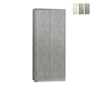 Armoire mobile polyvalente 8 étagères avec portes coulissantes Paco