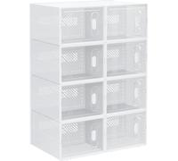 Armoire modulaire - armoire de chambre à coucher - 8 compartiments - portes avec fermeture magnétique - plastique - 25x35x19 cm