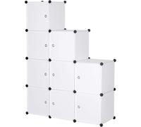 Armoire modulaire avec porte, 9 compartiments | Blanc | 111 x 35 x 111 cm