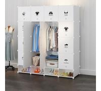 Armoire modulaire composée de 16 modules, avec un design portable