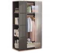 Armoire modulaire pliante, étagère, penderie pour vêtements, en métal, dimensions : 163 x 45 x 71 cm