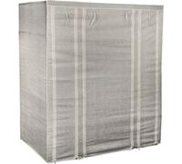 Armoire MSV XXL, armoire en tissu, armoire pliante, armoire en tissu, matière non tissée, couleur grise